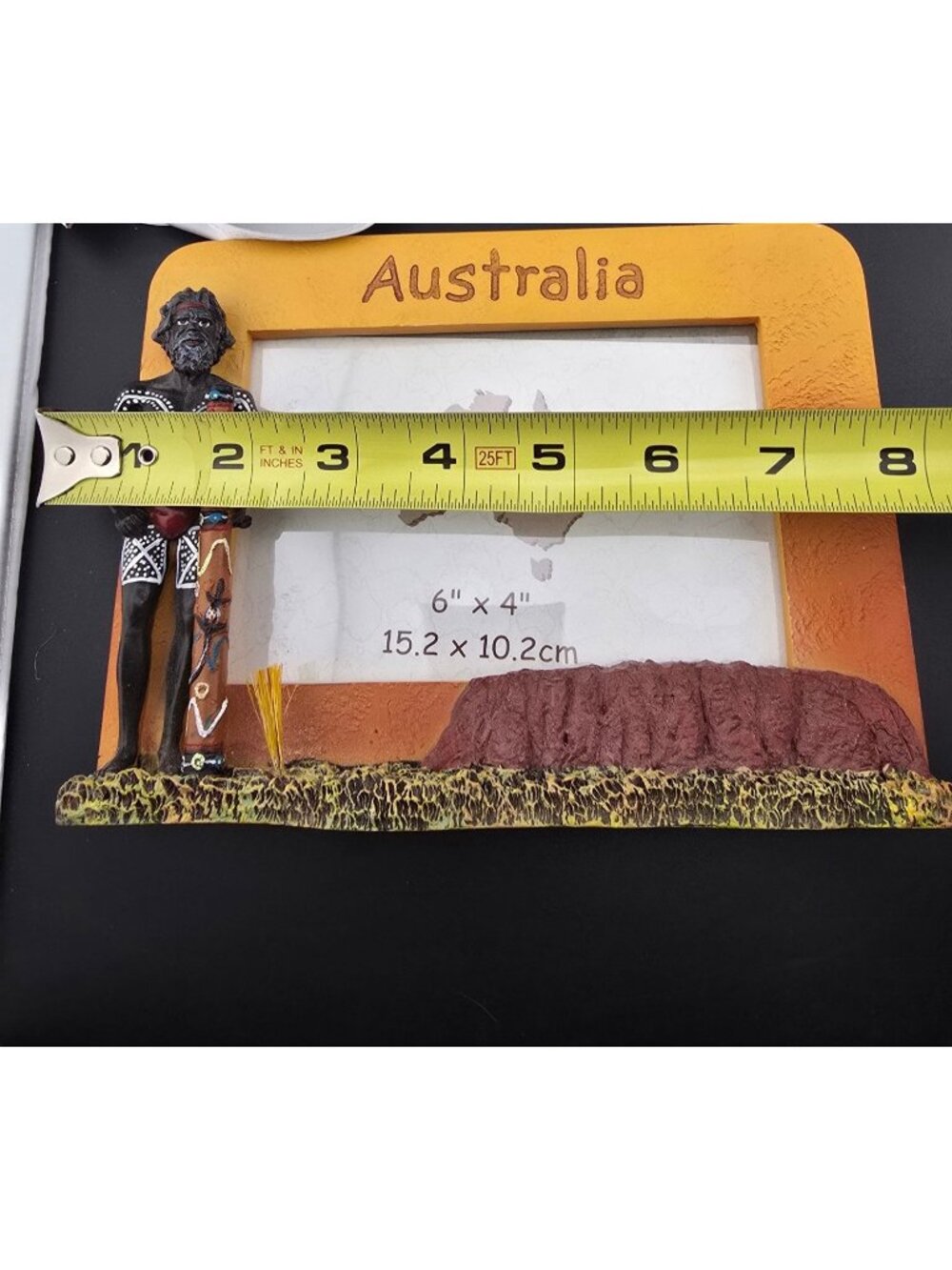 Australia Resin 6"x 4" Photo Frame Aboriginal Figurine Souvenir Vacation Travel - Picture 10 of 11
